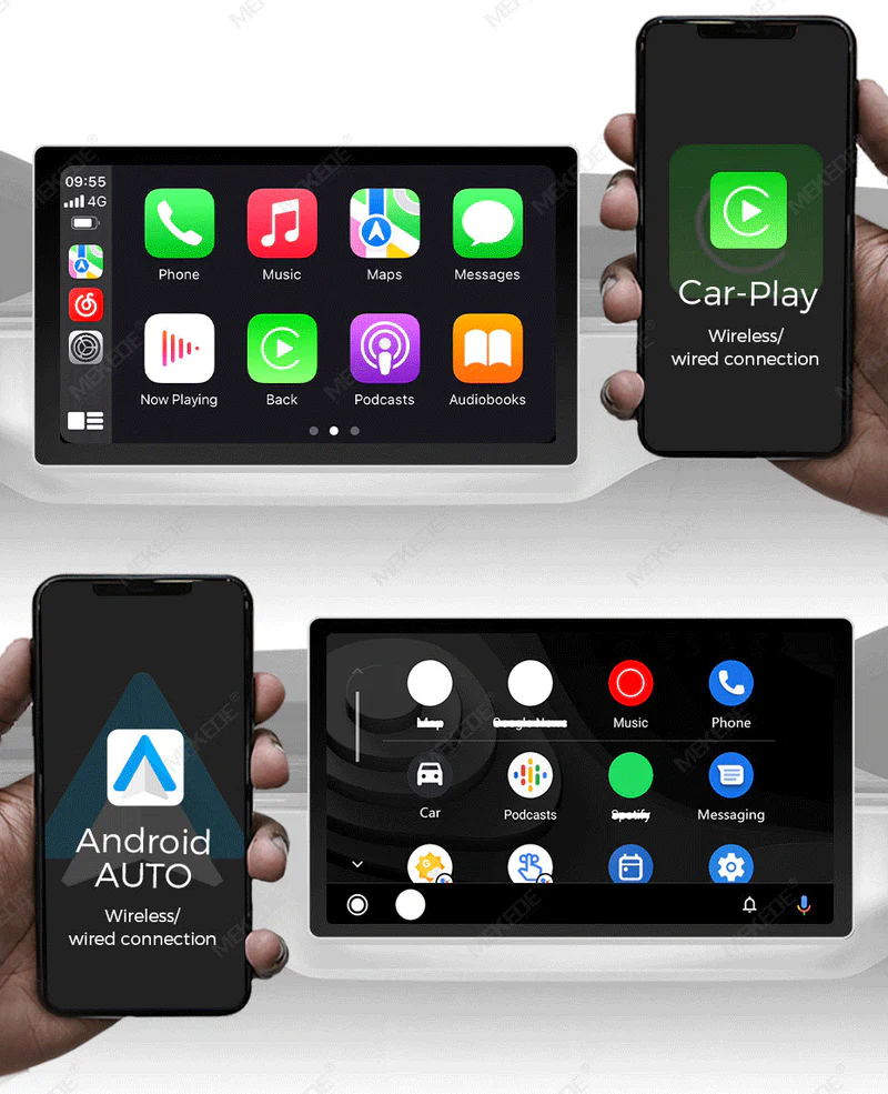 navigatie universala dudu7 9.5 inch os 3.7, 6 gb ram, apple carplay & android auto